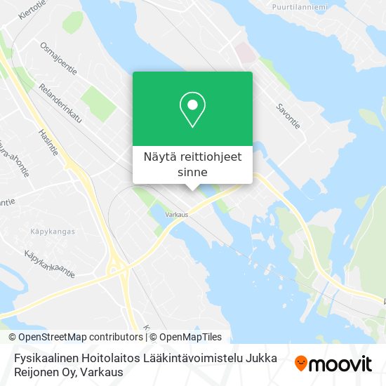 Fysikaalinen Hoitolaitos Lääkintävoimistelu Jukka Reijonen Oy kartta
