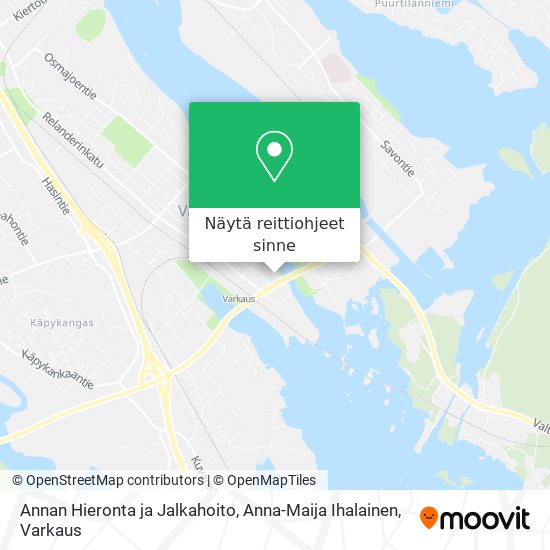 Annan Hieronta ja Jalkahoito, Anna-Maija Ihalainen kartta