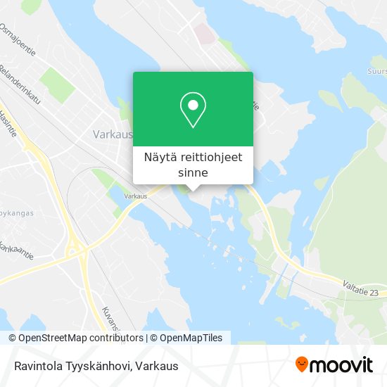 Ravintola Tyyskänhovi kartta