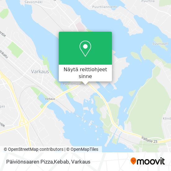 Päiviönsaaren Pizza,Kebab kartta