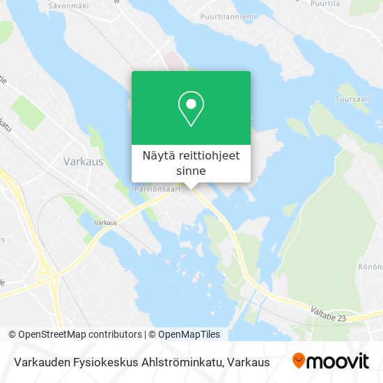 Varkauden Fysiokeskus Ahlströminkatu kartta