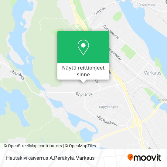 Hautakivikaiverrus A.Peräkylä kartta