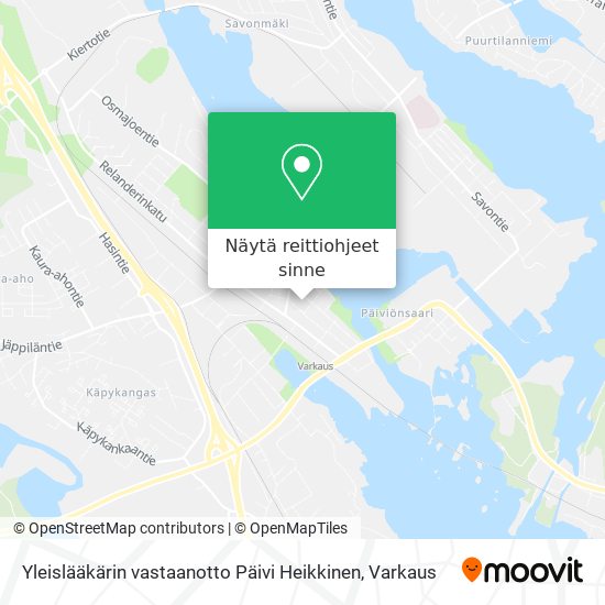 Yleislääkärin vastaanotto Päivi Heikkinen kartta