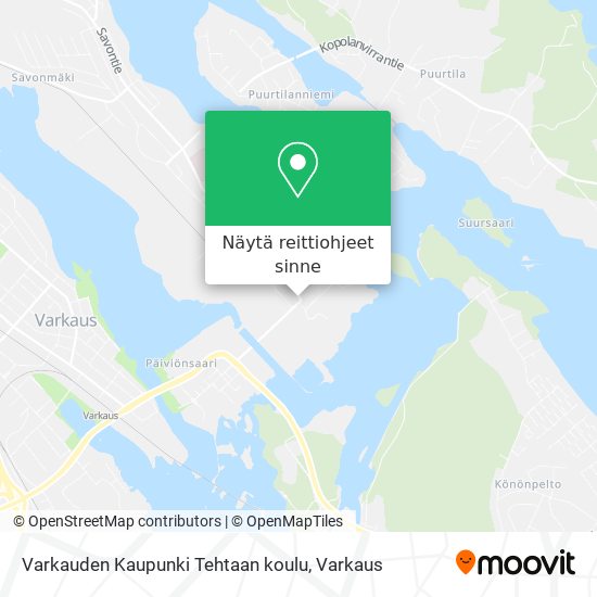 Varkauden Kaupunki Tehtaan koulu kartta