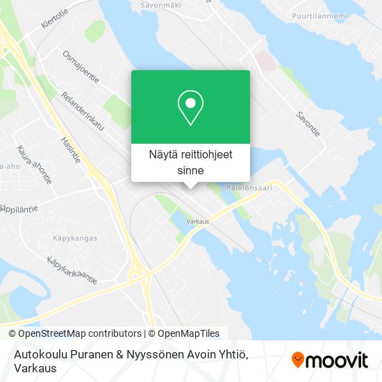 Autokoulu Puranen & Nyyssönen Avoin Yhtiö kartta