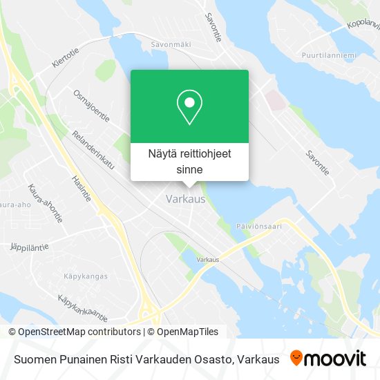 Suomen Punainen Risti Varkauden Osasto kartta
