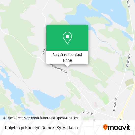 Kuljetus ja Konetyö Damski Ky kartta