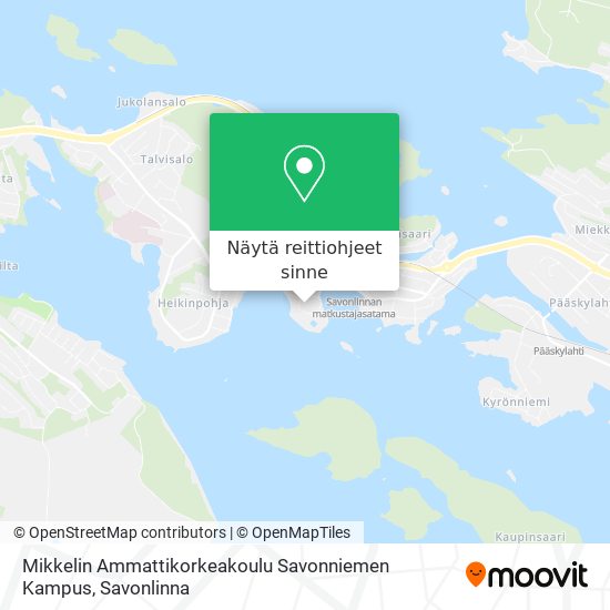 Mikkelin Ammattikorkeakoulu Savonniemen Kampus kartta