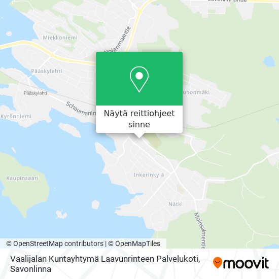 Vaalijalan Kuntayhtymä Laavunrinteen Palvelukoti kartta