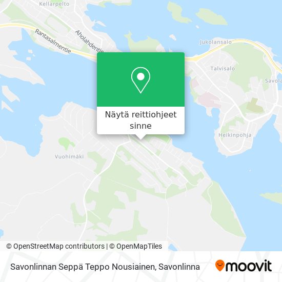 Savonlinnan Seppä Teppo Nousiainen kartta