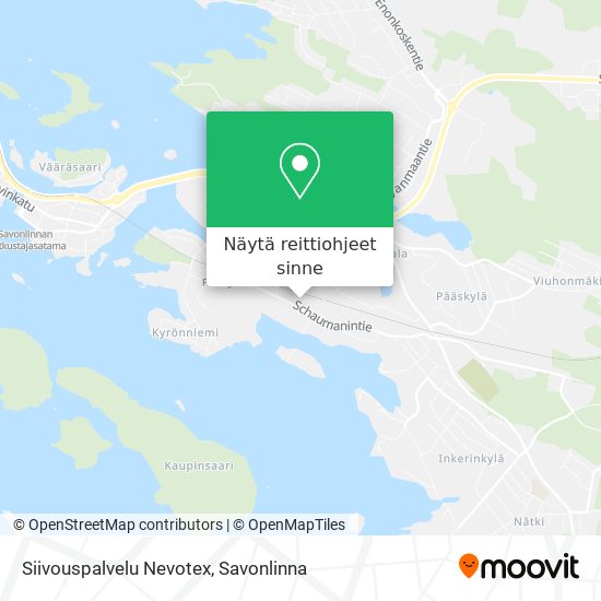 Siivouspalvelu Nevotex kartta