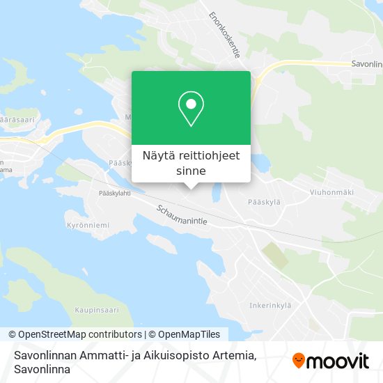 Savonlinnan Ammatti- ja Aikuisopisto Artemia kartta