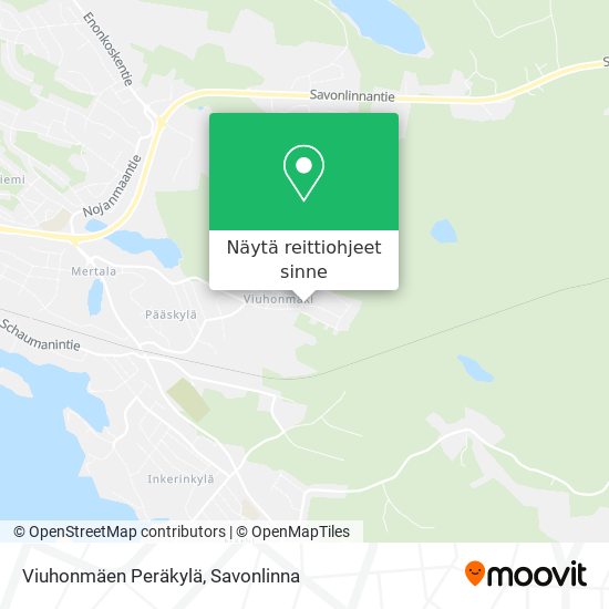 Viuhonmäen Peräkylä kartta