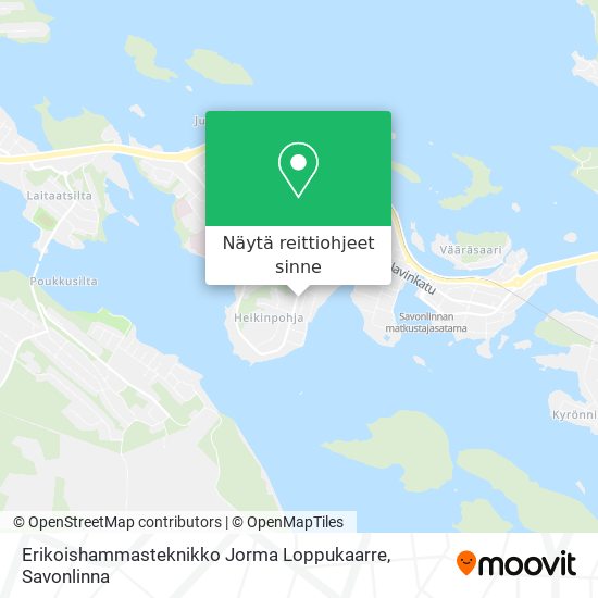 Erikoishammasteknikko Jorma Loppukaarre kartta