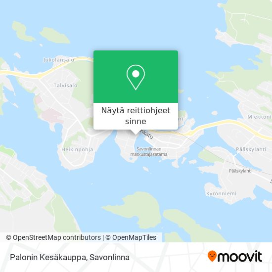 Palonin Kesäkauppa kartta