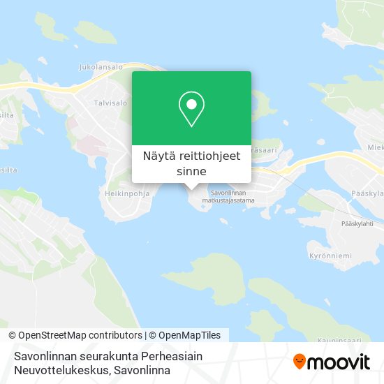 Savonlinnan seurakunta Perheasiain Neuvottelukeskus kartta