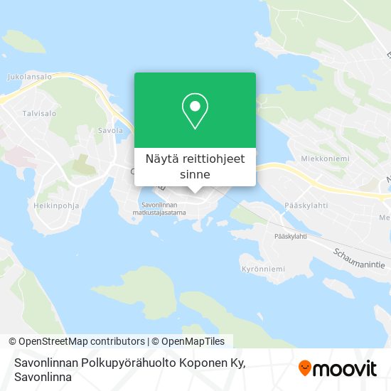 Savonlinnan Polkupyörähuolto Koponen Ky kartta