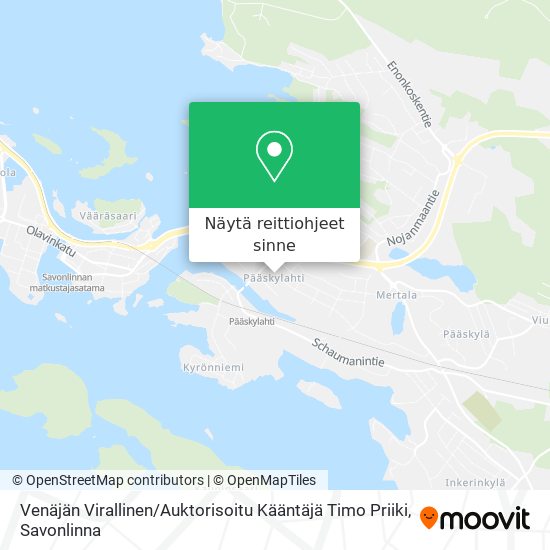 Venäjän Virallinen / Auktorisoitu Kääntäjä Timo Priiki kartta
