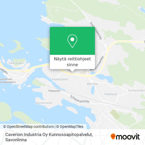 Caverion Industria Oy Kunnossapitopalvelut kartta
