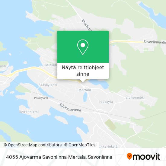 4055 Ajovarma Savonlinna-Mertala kartta