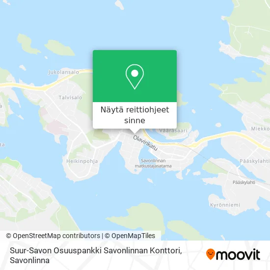 Suur-Savon Osuuspankki Savonlinnan Konttori kartta