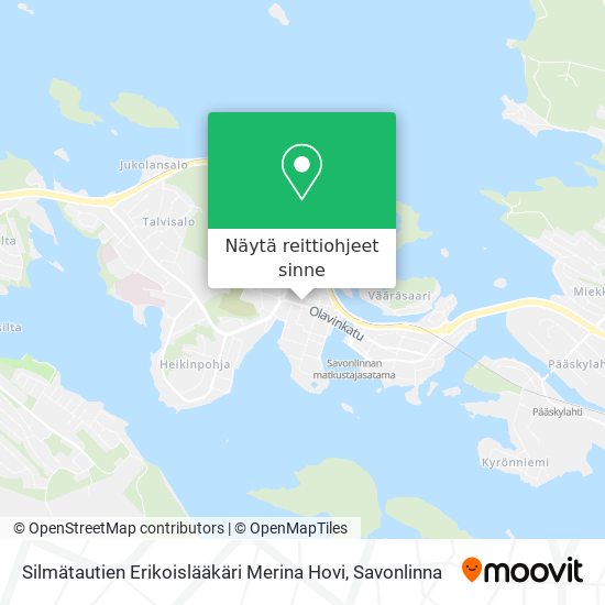 Silmätautien Erikoislääkäri Merina Hovi kartta