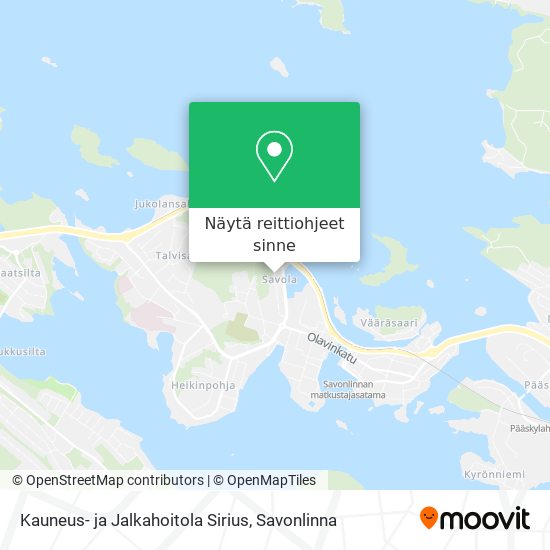 Kauneus- ja Jalkahoitola Sirius kartta