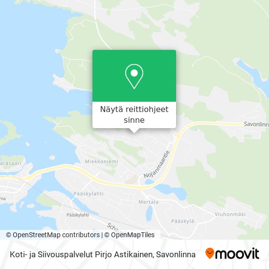 Koti- ja Siivouspalvelut Pirjo Astikainen kartta