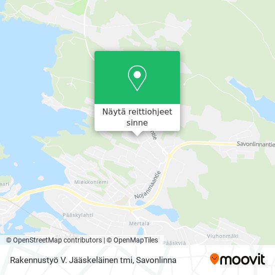 Rakennustyö V. Jääskeläinen tmi kartta