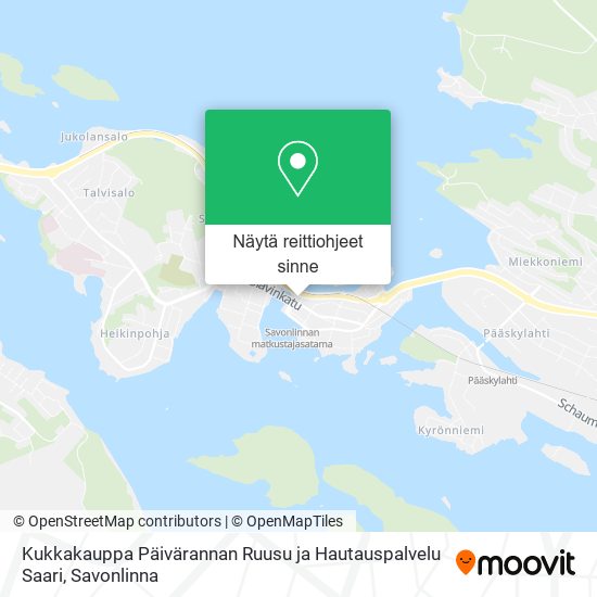 Kukkakauppa Päivärannan Ruusu ja Hautauspalvelu Saari kartta