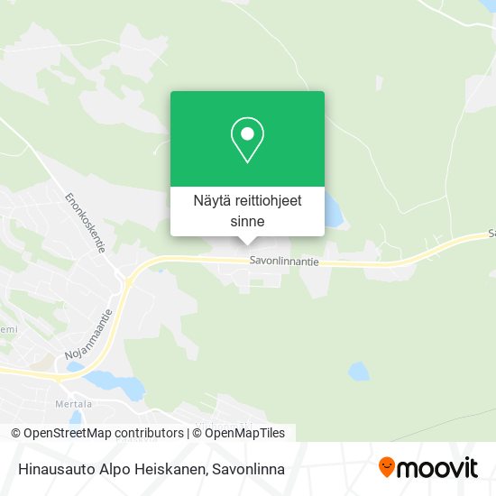 Hinausauto Alpo Heiskanen kartta