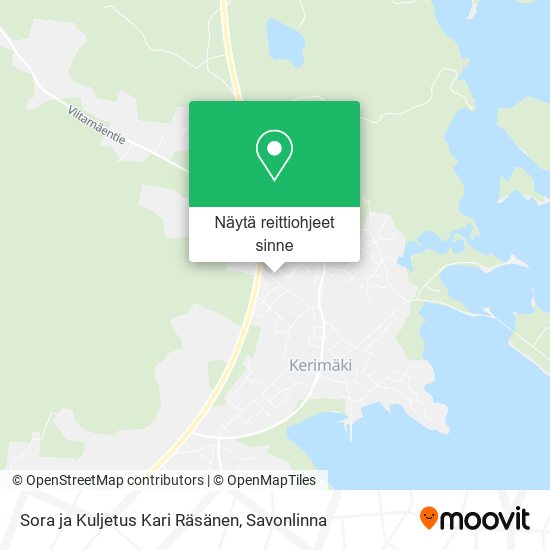 Sora ja Kuljetus Kari Räsänen kartta