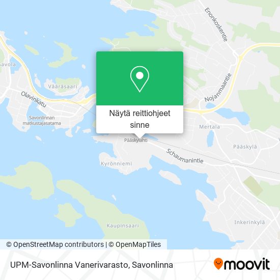 UPM-Savonlinna Vanerivarasto kartta