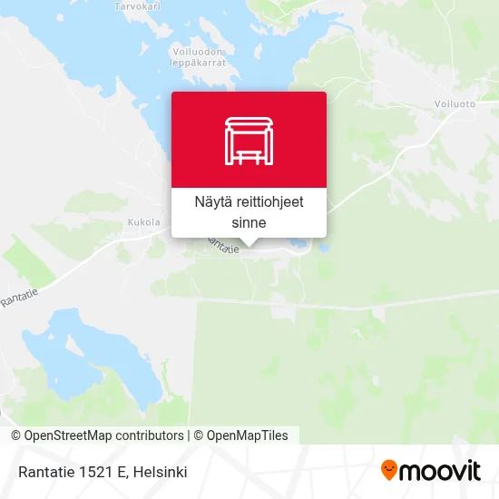Rantatie 1521 E kartta