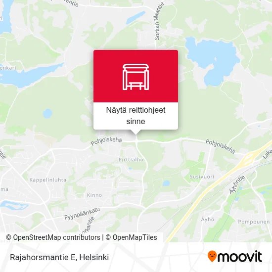 Rajahorsmantie E kartta