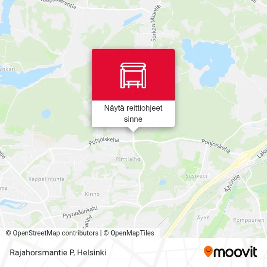 Rajahorsmantie P kartta