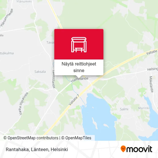 Rantahaka, Länteen kartta