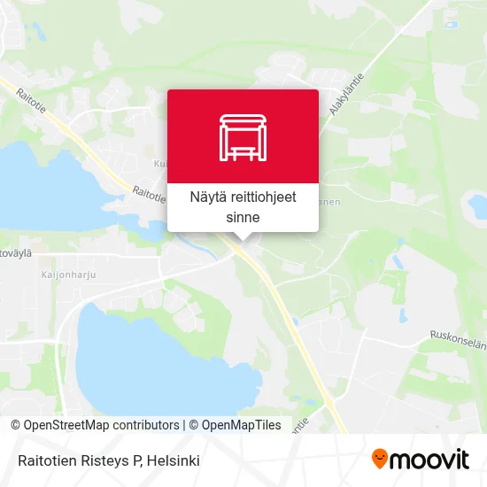 Raitotien Risteys P kartta