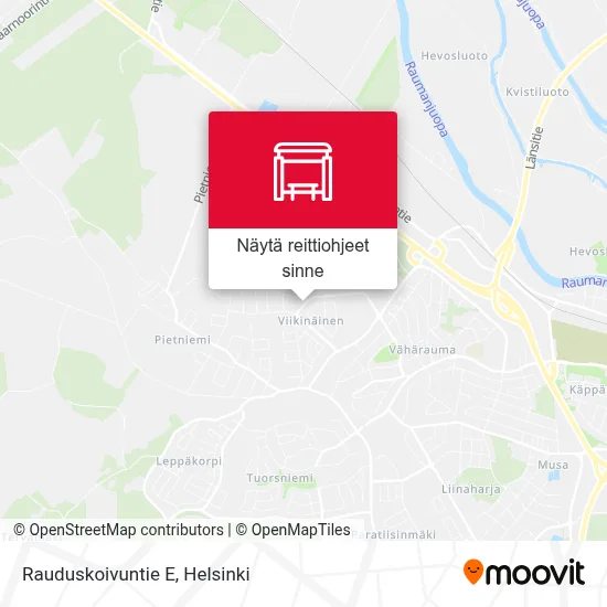 Rauduskoivuntie E kartta