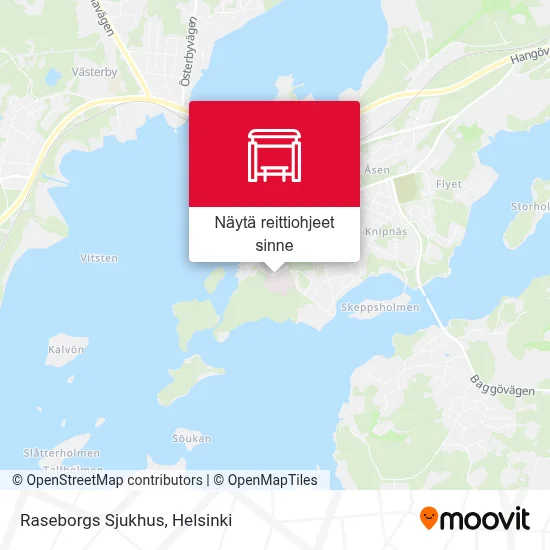 Raseborgs Sjukhus kartta