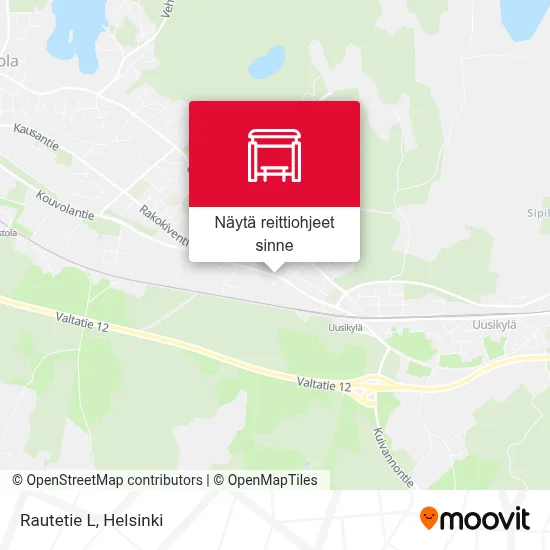 Rautetie L kartta
