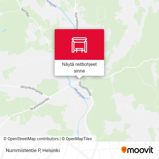 Nummistentie P kartta