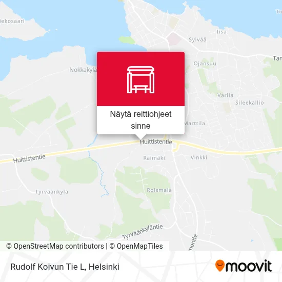 Rudolf Koivun Tie L kartta