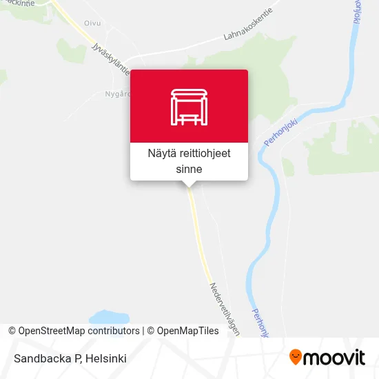 Sandbacka P kartta