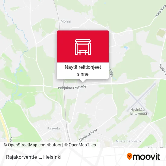 Rajakorventie L kartta