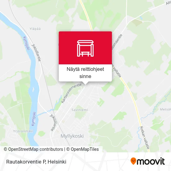 Rautakorventie P kartta