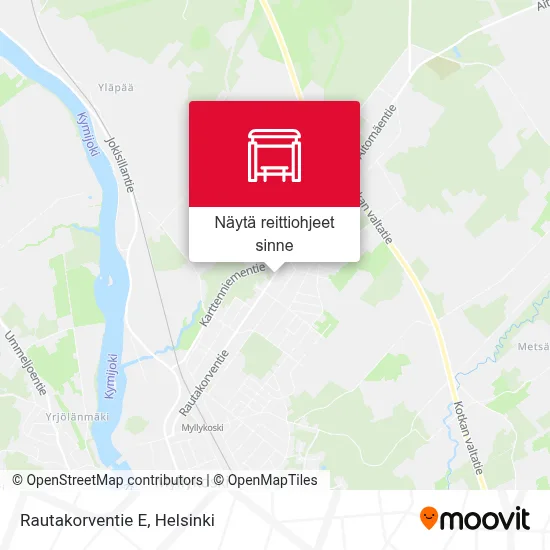 Rautakorventie E kartta