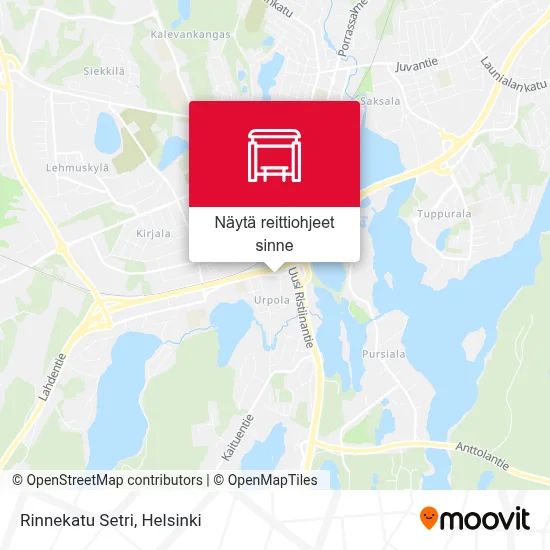 Rinnekatu Setri kartta