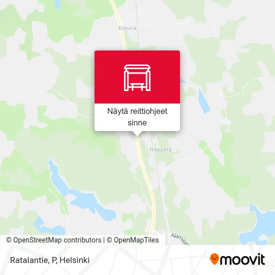 Ratalantie, P kartta