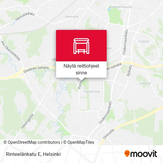 Rinteelänkatu E kartta